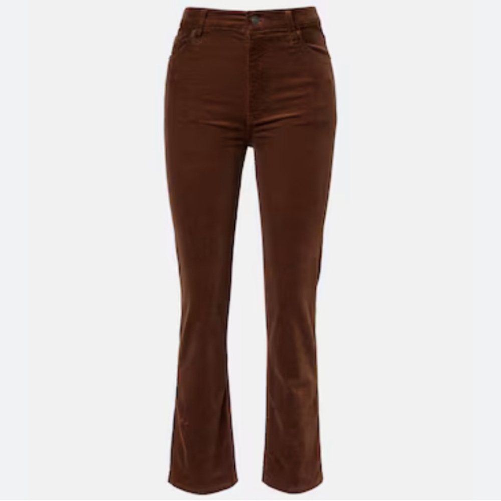 Frame Denim le crop mini boot Flared corduroy Jeans Dark Brown